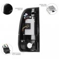 Black Smoke Premium Led Tail Light Housing Lamp Assembly For 2008-2016 Ford F250 F350 F450 Super Duty Driver And Passenger Side 