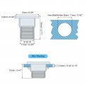 Uxcell 5 16-18 Half Hex Body Rivet Nuts 60pcs Zinc Plated Carbon Steel Flat Head Threaded Insert For Metal Plastic