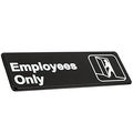 Employees Only Sign For Door Black And White 9 X 3-inches Restaurant Compliance Signs By Tezzorio 
