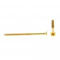 Prime-line Wood Screw Flat Head Phillips 10 X 3 In Solid Brass Pack Of 25