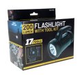 Se 200 Lumen Led Flashlight With 17-piece Built-in Tool Kit