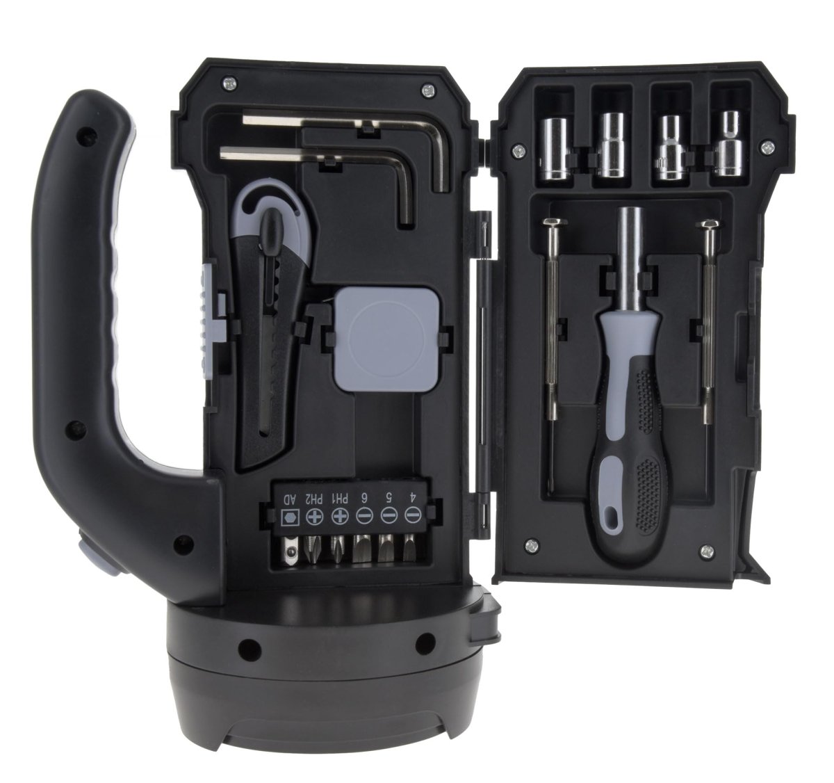 Se 200 Lumen Led Flashlight With 17-piece Built-in Tool Kit