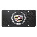 Cadillac 2013 Logo Uv Graphic 100 Real Black Carbon Fiber License Plate Official Licensed 