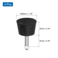 4pcs Thread Adjustable Levelling Feet 1 18 X 0 79 Rubber Furniture With M6 20mm Studs For Table Chair Floor Protector Black
