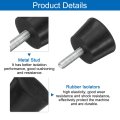 4pcs Thread Adjustable Levelling Feet 1 18 X 0 79 Rubber Furniture With M6 20mm Studs For Table Chair Floor Protector Black