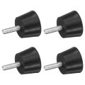 4pcs Thread Adjustable Levelling Feet 1 18 X 0 79 Rubber Furniture With M6 20mm Studs For Table Chair Floor Protector Black