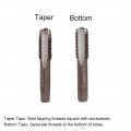 Uxcell Metric Hand Tap M10 Thread 25 Pitch 3 Straight Flutes H2 Alloy Tool Steel Bottom Er Screw Tap Set Tapping Tools For