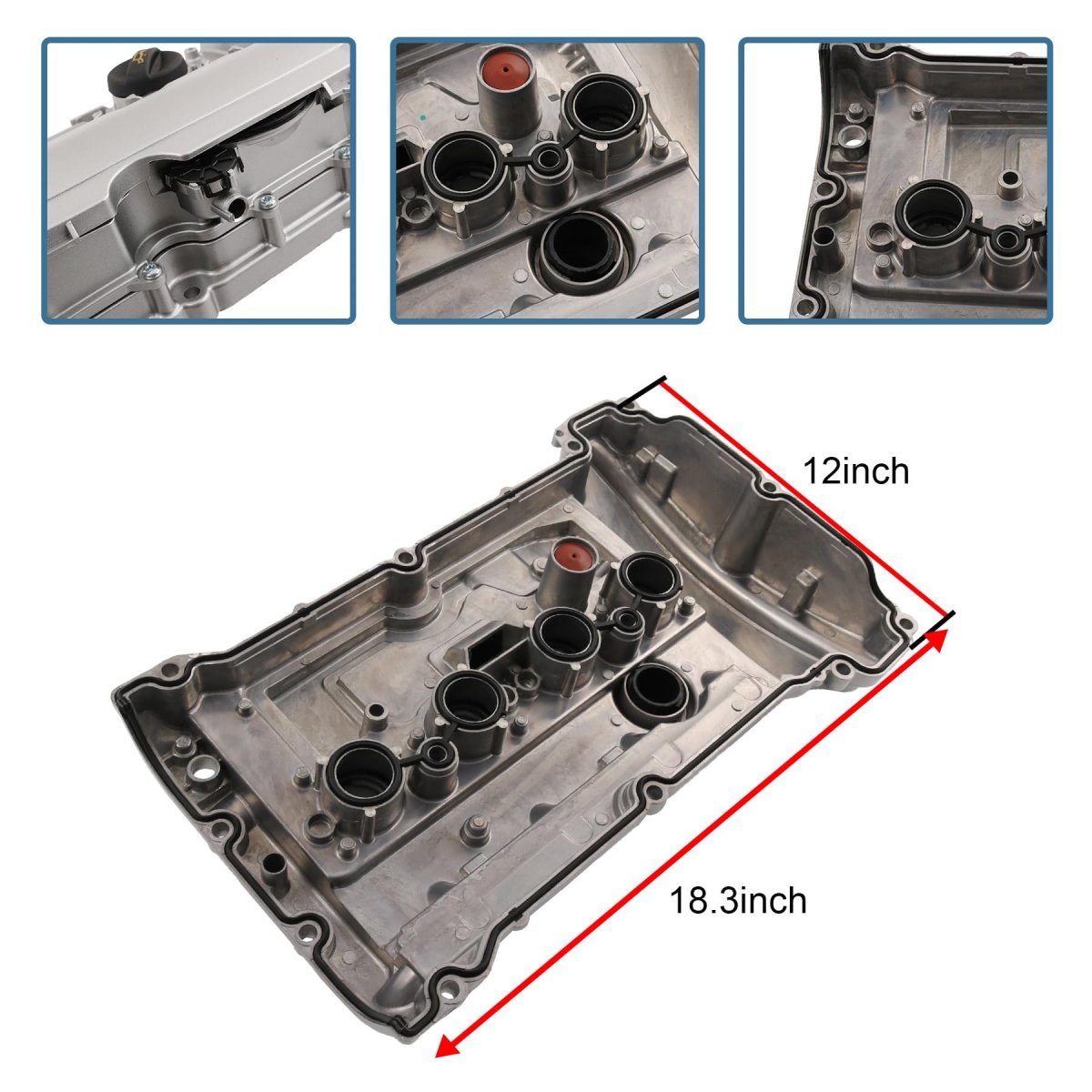 Aluminum Engine Valve Cover With Gaskets For Mini Cooper S Jcw R55 R56 R57 R58 R59 1 6l N14 Turbocharged Replace 11127646555