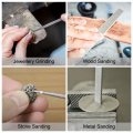 Diamond Needle File Set 5mm X 180mm Handles 10pcs Includes Round Square Cutter Double Half Flat Triangle Oval Pointed
