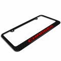 Ipick Image Made For Dodge Charger In Red Black Real 3k Carbon Fiber Glossy Finish License Plate Frame