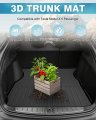 Mixsuper Custom Fit For Cargo Liner Tesla Model X 5 Passenger Trunk Mat Durable All Weather Rear Floor Not 6 Or 7