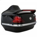Larger Motorcycle Trunk Luggage Tour Pack Box W Tail Light For Honda Black 
