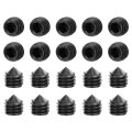 40pcs Set Screws M5x4mm Carbon Steel Cone Point Hex Socket Grub For Machinery Home Repairs And Fixtures Black 