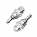 2pcs Fuel Tank Fitting Adapter Nuts -6an Male Flare Bulk Head To 5 16 Hose Barb 6an 6 An 