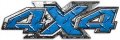 Weston Ink 4x4 Big Dog Atv Truck Or Suv Bedside Fender Decals In Blue Diamond Plate 