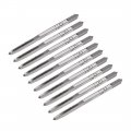 Uxcell 5 Pairs Metric Hand Threading Tap Set M2 Thread 0 45mm Pitch Taper Plug Milling Taps Straight Flutes High Speed Steel