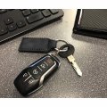 Ipick Image Compatible With Nissan 350z Z Logo Rectangular Black Leatherette Key Chain