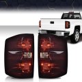 Tail Lights Assembly For Chevy Silverado 2016-2019 Driver And Passenger Side Rear Lamp Brake W Bulbs Wiring Harness Smoke Lens 