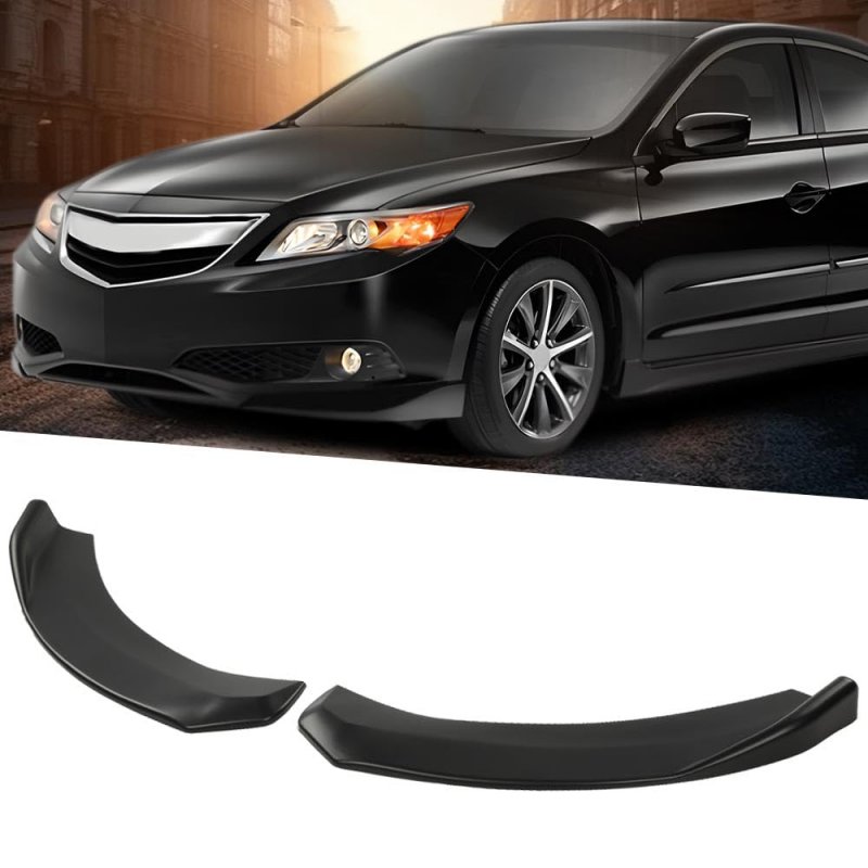 Universal Front Bumper Lip Splitter Diffuser Polyurethane Winglet Type 2 Aero Black Polypropylene Automotive Air Dam