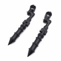 Hk Group Black Short Angled Adjustable Peg Mounting Kit Bamboo Style Footrest For V-star Roadstar Suzuki Boulevard Equipped