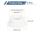 2pcs Rubber Grommets 27mm Drill Hole 18mm Id Top Hat Grommet White Silicone Plug Gasket For Wiring Automotive