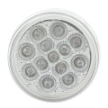 6 Pack 2 5in 13 Led Round Marker Lights Clear Lens Amber Trailer Side Clearance Waterproof Surface Mount For Truck Rv Atv Golf 