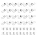 24pcs 5mm 3 16 304 Stainless Steel Rigid Pipe Strap Two Hole U Bracket Heavy Duty Conduit Clamp With Self-tapping Screws For 