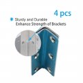 Uxcell 4pcs Angle Bracket Metal 100x25mm Corner Fastener L Shaped Right Protector Shelf Support For Furniture