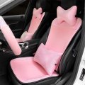 Mingzaiqipei Bling Plush Seat Cushion Pink Crystal Diamond Car Cover Universal Auto Interior Accessories Women Front Back