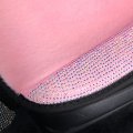 Mingzaiqipei Bling Plush Seat Cushion Pink Crystal Diamond Car Cover Universal Auto Interior Accessories Women Front Back