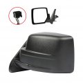Ocpty Black Left Side Mirror Fit For 2007-2017 Jeep Patriot Textured Glass Manual Folding