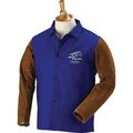 Black Stallion Hybrid 9 Oz Fr And Cowhide Welding Coat 30 Royal Blue Brown Xl 
