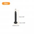 Uxcell 2 X 9 16 Phillips Pan Head Self-tapping Screw 100pcs 304 Stainless Steel Round Wood Full Thread Black