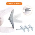 Uxcell 20pcs Spring Toggle Bolt Anchors 1 4 X3 Butterfly Male Thread Loaded Hollow Wall Round Head