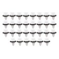 30pcs Door Panel Clips W713297-s300 For Ford F-150 F-250 F-350 Ranger Ecosport Edge And Lincoln Aviator Nautilus White Plastic 