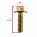 Caltric 10x Flanged Head Clutch Bolt M6x20 Compatible With Polaris Ranger Crew 570 2022