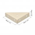 Uxcell 2pcs Angle Corner Brackets 66mm X Cold Rolled Steel Braces Joining Support With Screws For Desk Bed Edge Beige