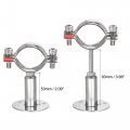 Uxcell Wall Mount Ceiling Pipe Support 304 Stainless Steel Adjustable Bracket Clamp For 42-45mm 2pcs