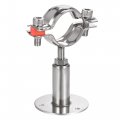 Uxcell Wall Mount Ceiling Pipe Support 304 Stainless Steel Adjustable Bracket Clamp For 42-45mm 2pcs