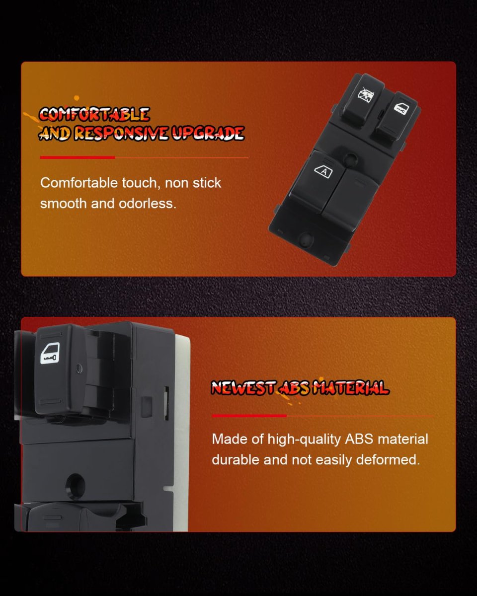 Driver Side Master Power Window Switch For Nissan Frontier 2005 To 2007 Replace 25401 Ea002 Front Left Control With Door Lock