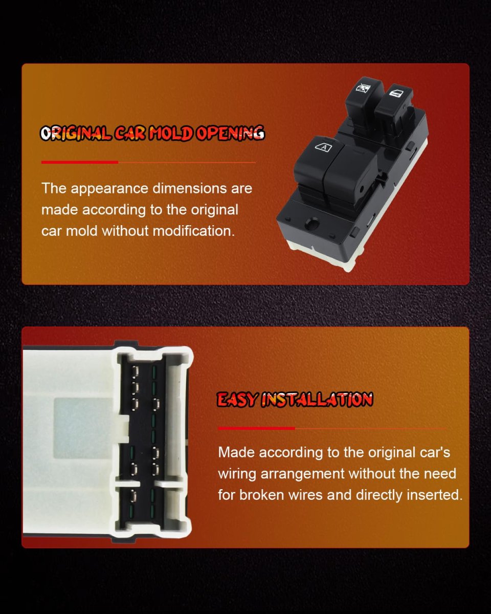 Driver Side Master Power Window Switch For Nissan Frontier 2005 To 2007 Replace 25401 Ea002 Front Left Control With Door Lock