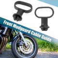 Uxcell 10pcs Black Rubber Front Mudguard Speedometer Cable Guide Holder Universal Replacement For Motorcycle