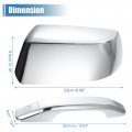 Uxcell 1 Set Car Exterior Chrome Plated Top Half Mirrora Cover Handle Cover Overlay For Chevrolet Suburban 2015-2020