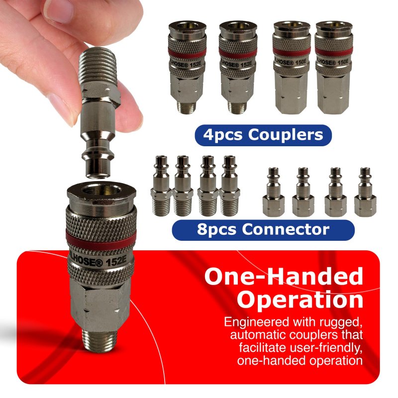 Coilhose Automatic Six Ball Couplers 12 Piece Kit