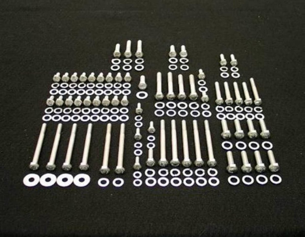 Alloyboltz For Buick Nailhead 264 322 364 Engine Bolts Screw Kit Stainless Steel Hex Set