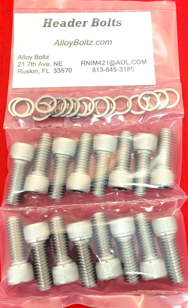 Alloyboltz For Buick Nailhead 264 322 364 Engine Bolts Screw Kit Stainless Steel Hex Set
