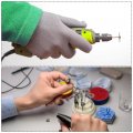 Harfington 10pcs Diamond Cutting Wheel 35mm Titanium Coatings Replacement Cut Off Wheel Blades With 2pcs 3mm Mandrel For Rotary