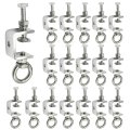1 In 25mm Stainless Steel C Clamps I Beam Design Universal Desk Clamp With M8 Screw Ring For Metal Mounting Welding And 