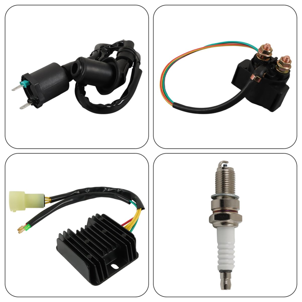 31600-hm5-630 Voltage Regulator Rectifier With Ignition Coil Starter Solenoid Relay Replacement For 300 Trx300 Trx300fw 4x4