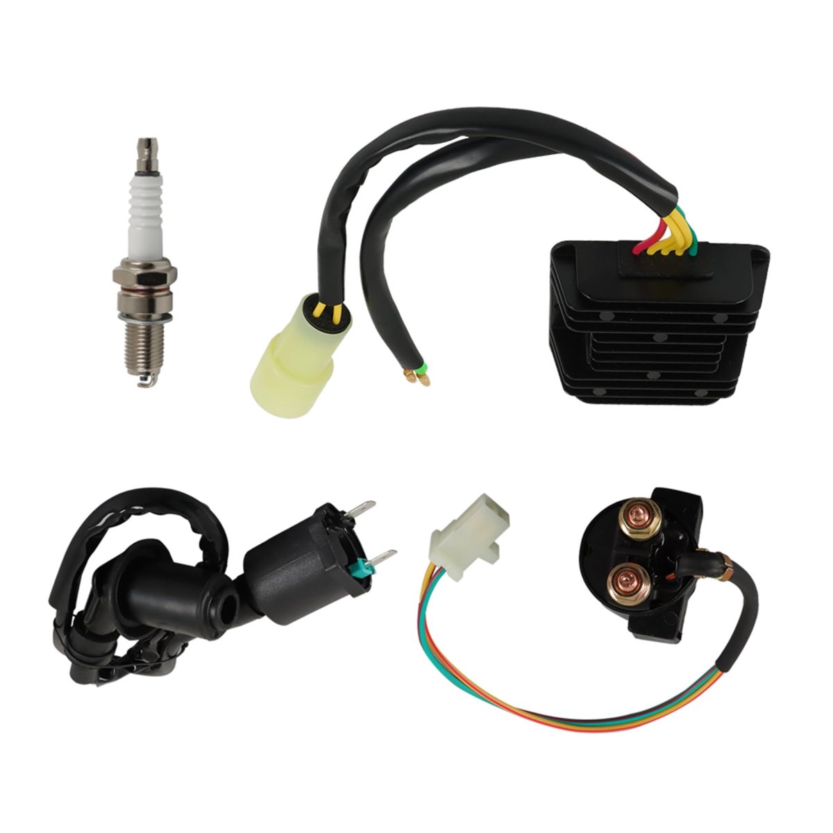 31600-hm5-630 Voltage Regulator Rectifier With Ignition Coil Starter Solenoid Relay Replacement For 300 Trx300 Trx300fw 4x4